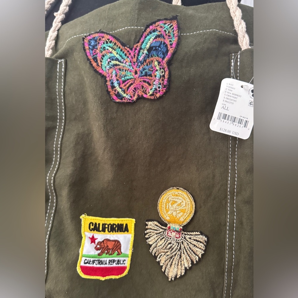 Been There Badge Tote Bag Free People NWT - Picture 6 of 11
